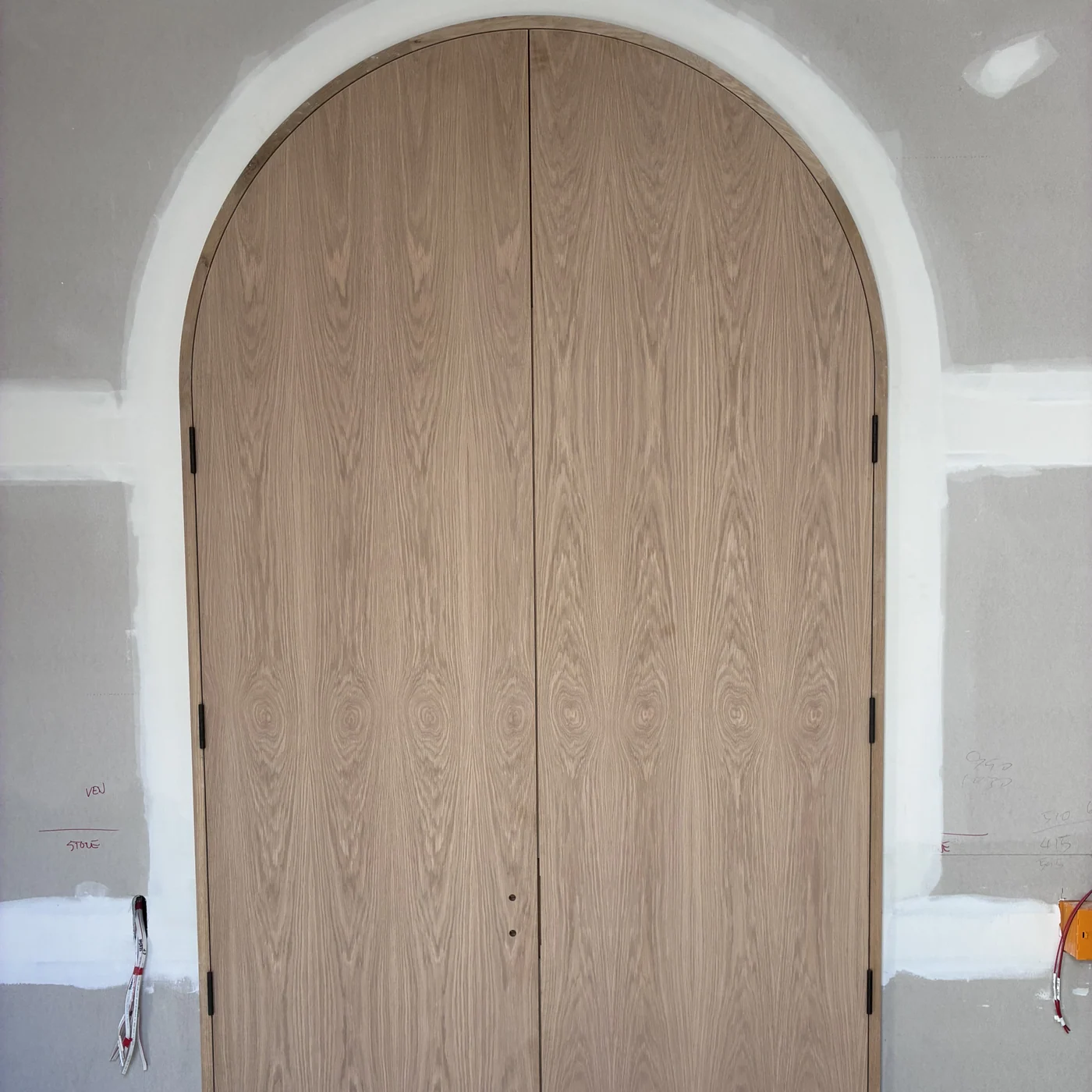 Custom arched timber doors