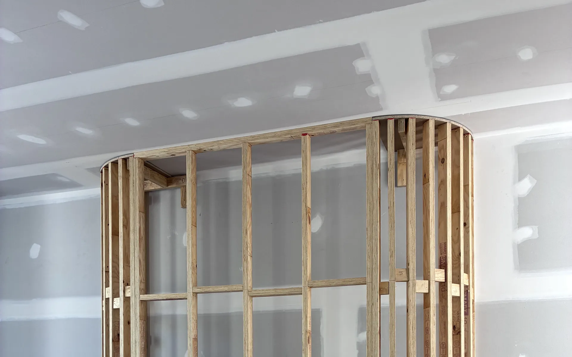 Structural timber carpentry under construction