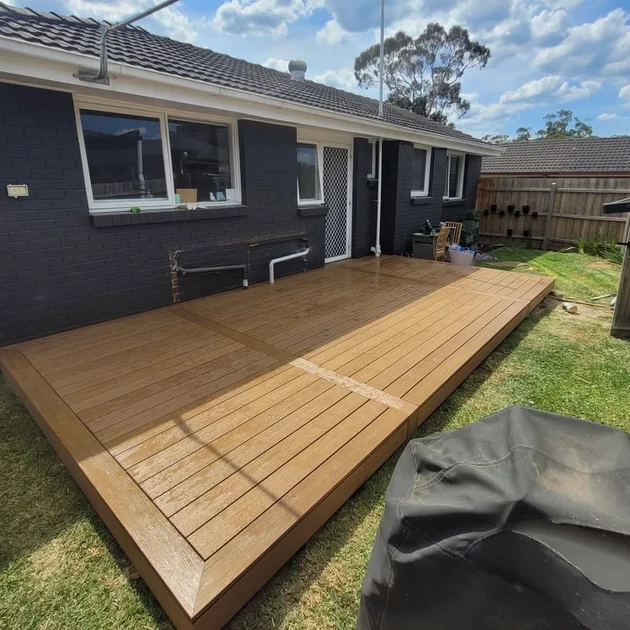 Finished timber deck in a backyard in Melbourne's east